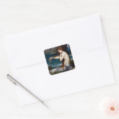  kunst John William Waterhouse A Mermaid Vierkante Sticker (Envelop)