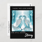 *~* Kunst Jubileum Liefdes Vogels AP54 Winter Briefkaart (Voorkant / Achterkant)