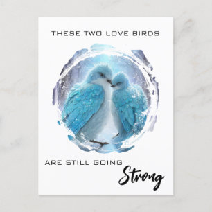 *~* Kunst Jubileum Liefdes Vogels Winter AP54 Briefkaart