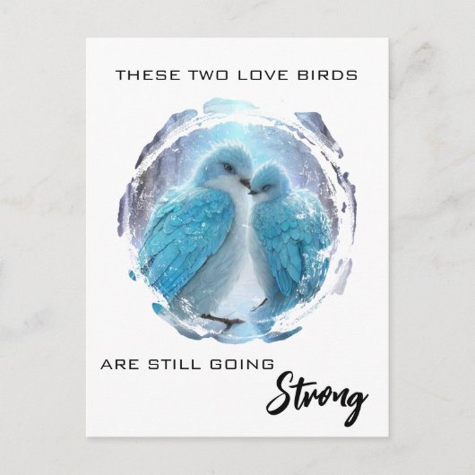 *~*  Kunst-jubileum Liefdes Vogels Winter AP54 Briefkaart (Voorkant)