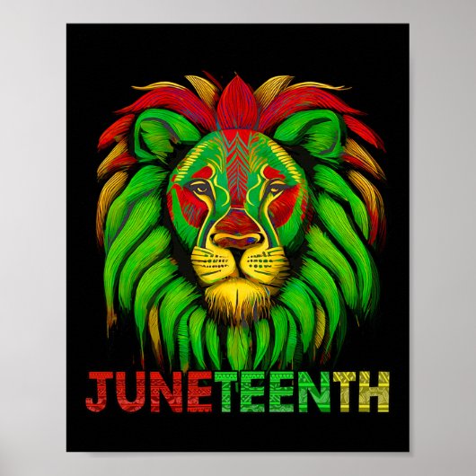 Kunst Juneteenth Afro-Amerikaans Zwart Koning Gesc Poster (Voorkant)
