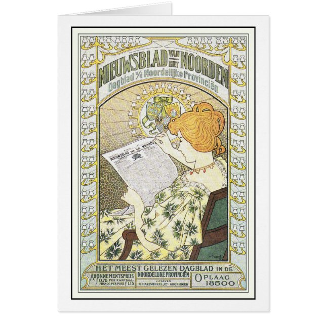Kunst Kaart: Mucha:  Adverteren: Nederlands NE (Voorkant)