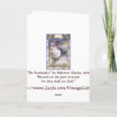 Kunst Kaart / Uitnodiging: Mucha: De zaligheden (Achterkant)