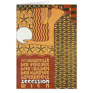 Kunst Kaart / Uitnodiging: Vienna Secession Poster