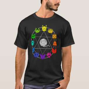 Kunst Kat Thema Artiest Kleurenwiel Onderwijs Doce T-shirt