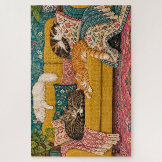 kunst katten 1000-delig puzzel (Verticaal)