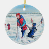 KUNST Kerstversiering Keramisch Ornament (Voorkant)