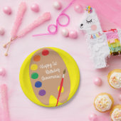 Kunst Kids Verjaardag Party Schilderen Papieren Bordje (Feest)