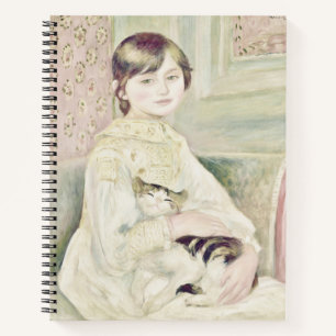 kunst "Kind met Kat" van Renoir Notitieboek