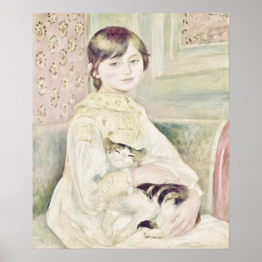  kunst "Kind met Kat" van Renoir Poster (Voorkant)