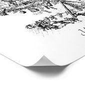 Kunst Kind uit de jaren '1800 zingt en danst kerst Poster (Hoek)