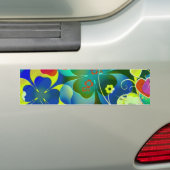 Kunst, kleding en bloemen in Abstracte kunst Bumpersticker (Op auto)