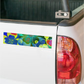Kunst, kleding en bloemen in Abstracte kunst Bumpersticker (Op Truck)