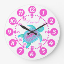 Kunst klok met hartjes en schildpad voor kinderen,