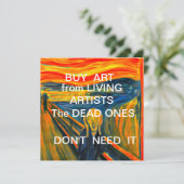 Kunst kopen van levende kunstenaars kaart (Staand voorkant)