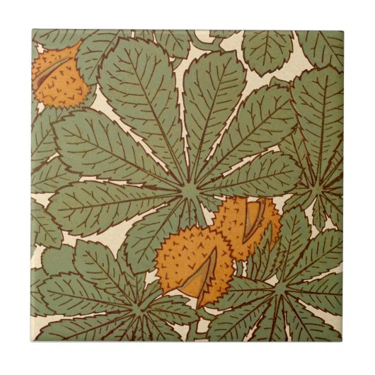 Kunst + Krafts 1880s Minton Horse Chestnut Repro Tegeltje (Voorkant)