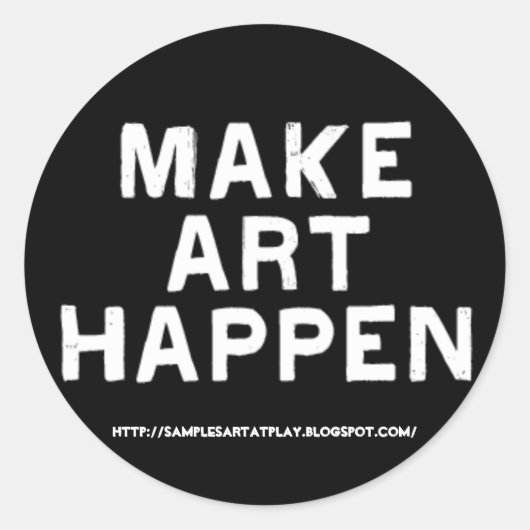 Kunst laten gebeuren - Sticker (Voorkant)