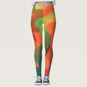 Kunst Leggings Gezellige Leggings Sinaasappel en G (Voorkant)