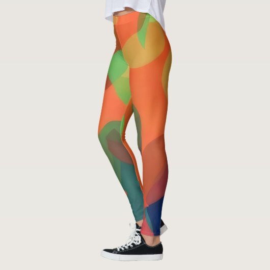 Kunst Leggings Gezellige Leggings Sinaasappel en G (Links)