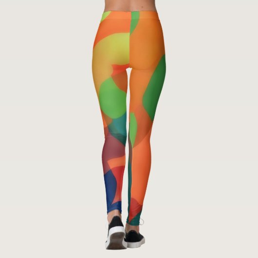 Kunst Leggings Gezellige Leggings Sinaasappel en G (Achterkant)