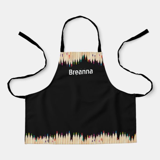 Kunst levert gekleurde encils Aangepaste Kinderen Schort (Voorkant)