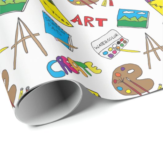 Kunst Levert handgetekend ontwerp Cadeaupapier (Rol Hoek)