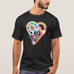 Kunst levert hartkloppingen Grafische artiesten T-shirt