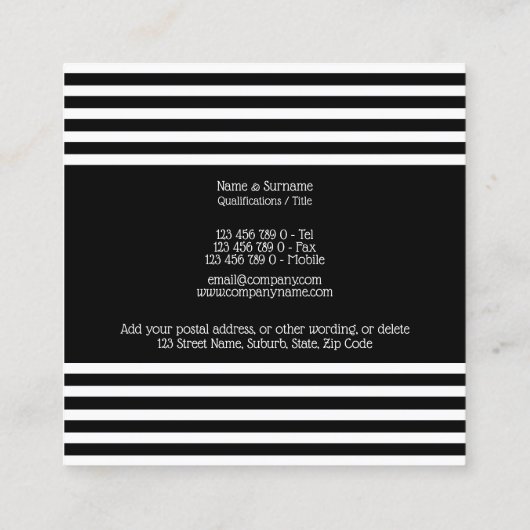 Kunst levert schilderpenseel moderne tekenfilms af vierkante visitekaartje (Achterkant)