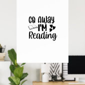 Kunst lezen ga weg dat ik lees poster (Thuiskantoor)