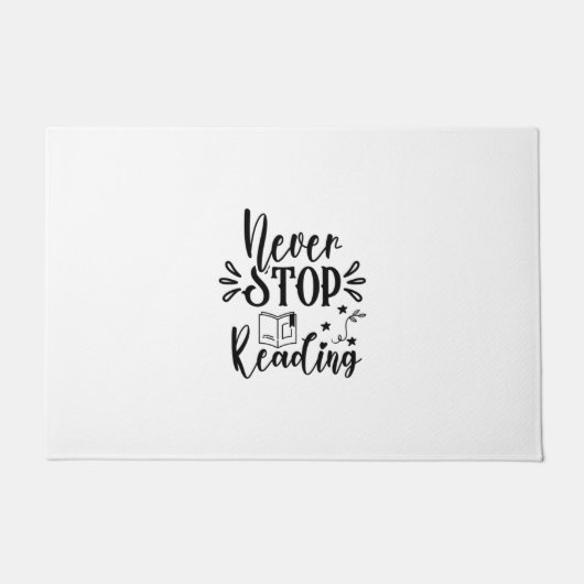 Kunst lezen houdt nooit op met lezen deurmat (Voorkant)