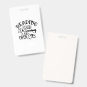 Kunst lezen is dromen met open ogen badge (Voor- en achterkant)