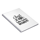 Kunst lezen is gewoon een meisje dat van boeken ho notitieboek (Rechterzijde)