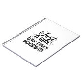 Kunst lezen is gewoon een meisje dat van boeken ho notitieboek (Linkerzijde)