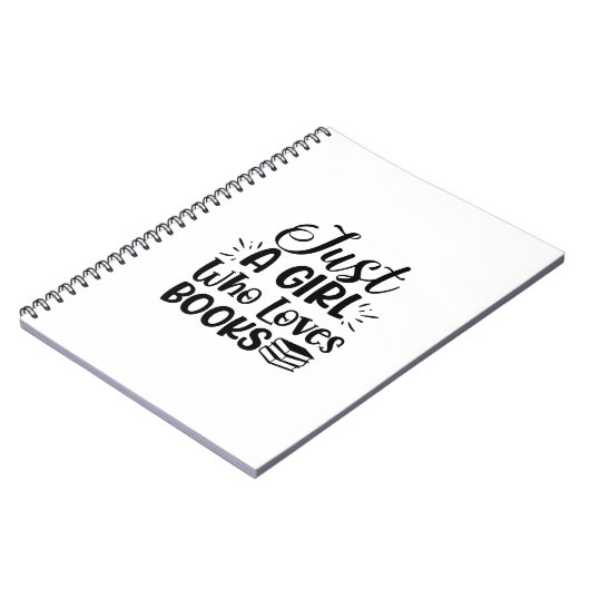 Kunst lezen is gewoon een meisje dat van boeken ho notitieboek (Linkerzijde)