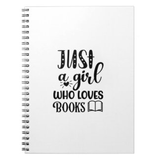 Kunst lezen is gewoon een meisje dat van boeken ho notitieboek
