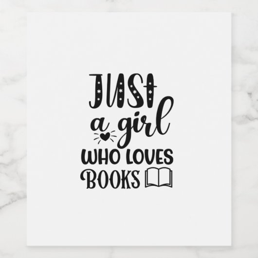 Kunst lezen is gewoon een meisje dat van boeken ho wijn etiket (Enkel label)