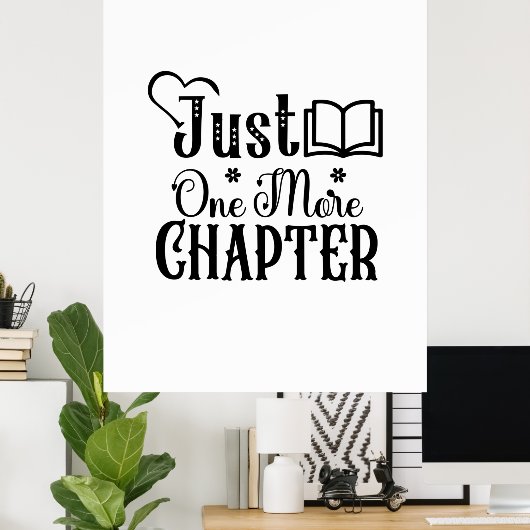 Kunst lezen is nog maar één hoofdstuk poster (Thuiskantoor)