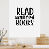 Kunst lezen Meer boeken lezen Poster (Keuken)