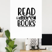 Kunst lezen Meer boeken lezen Poster (Thuiskantoor)