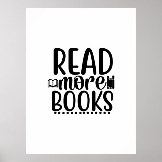 Kunst lezen Meer boeken lezen Poster (Voorkant)
