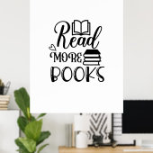 Kunst lezen Meer boeken lezen Poster (Thuiskantoor)
