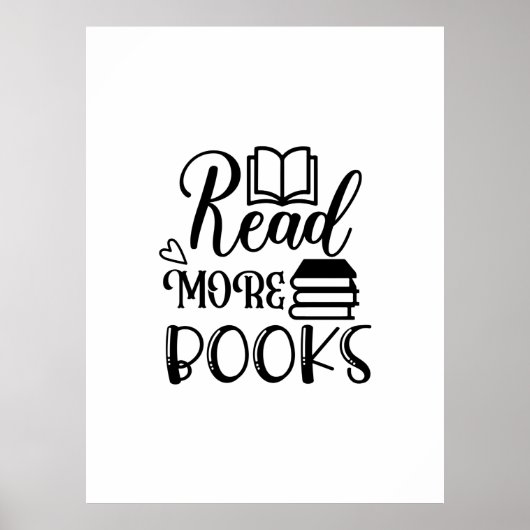 Kunst lezen Meer boeken lezen Poster (Voorkant)