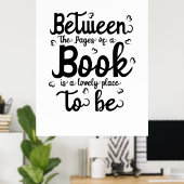 Kunst lezen tussen het boek poster (Thuiskantoor)