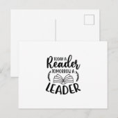 Kunst lezen vandaag een lezer die morgen een lezer briefkaart (Voorkant / Achterkant)