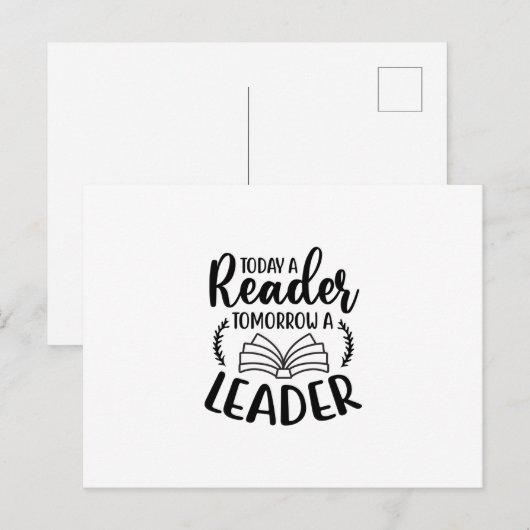 Kunst lezen vandaag een lezer die morgen een lezer briefkaart (Voorkant / Achterkant)