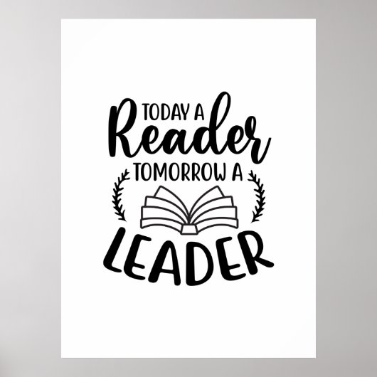 Kunst lezen vandaag een lezer die morgen een lezer poster (Voorkant)