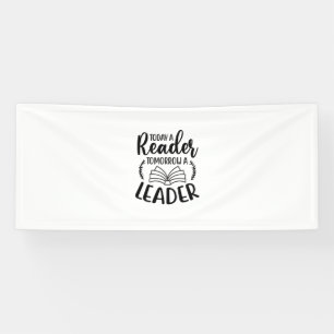Kunst lezen vandaag een lezer die morgen een lezer spandoek