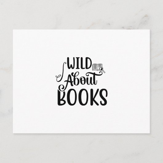 Kunst lezen Wild over boeken Briefkaart (Voorkant)