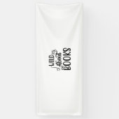Kunst lezen Wild over boeken Spandoek (Verticaal)