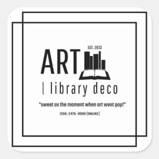 KUNST | library deco™ – Het originele Logo ontwerp Vierkante Sticker